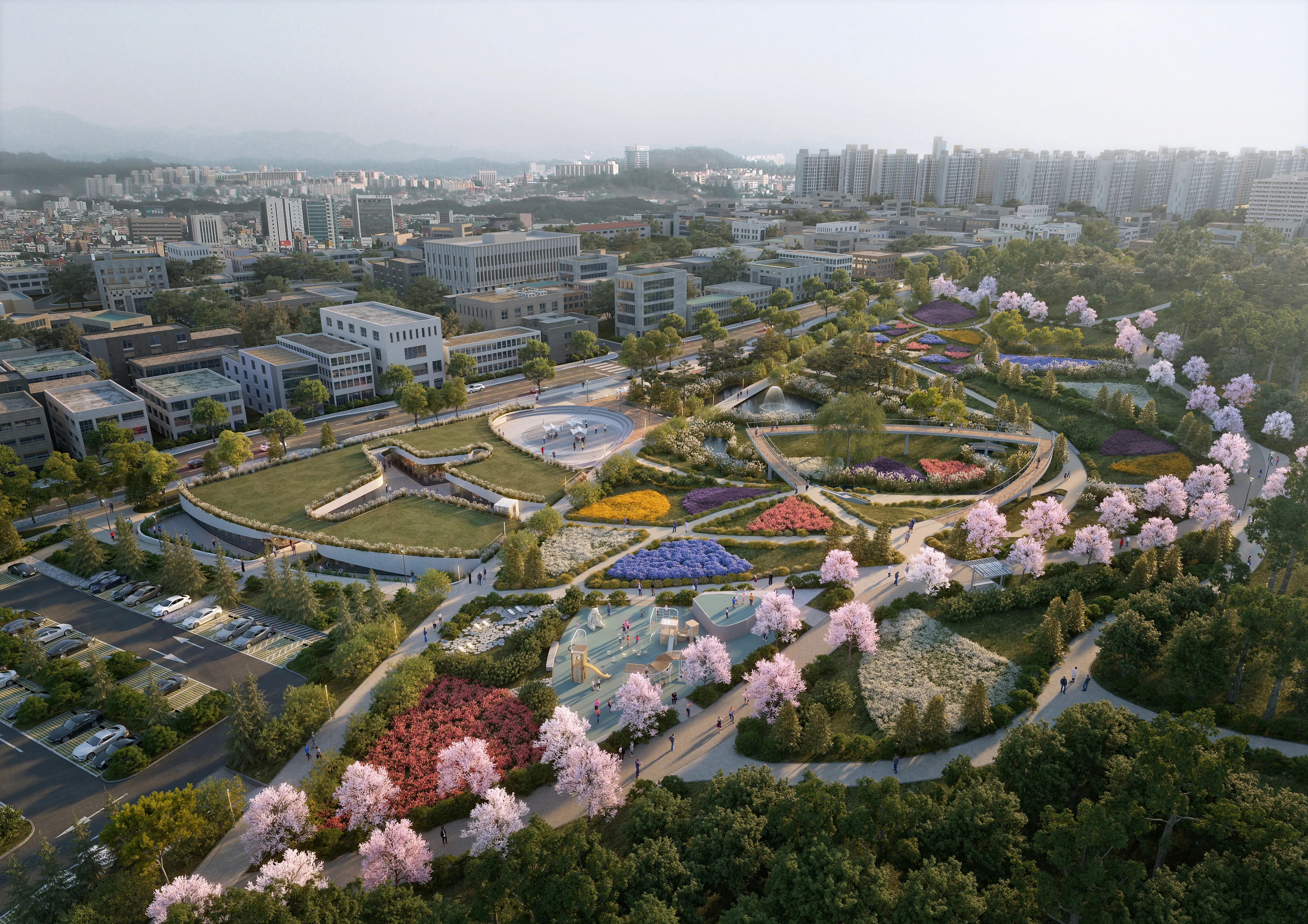 광주형 공공정원으로 조성될 ‘어울림 숲’ 예상도. 
빛고을중앙공원개발 제공