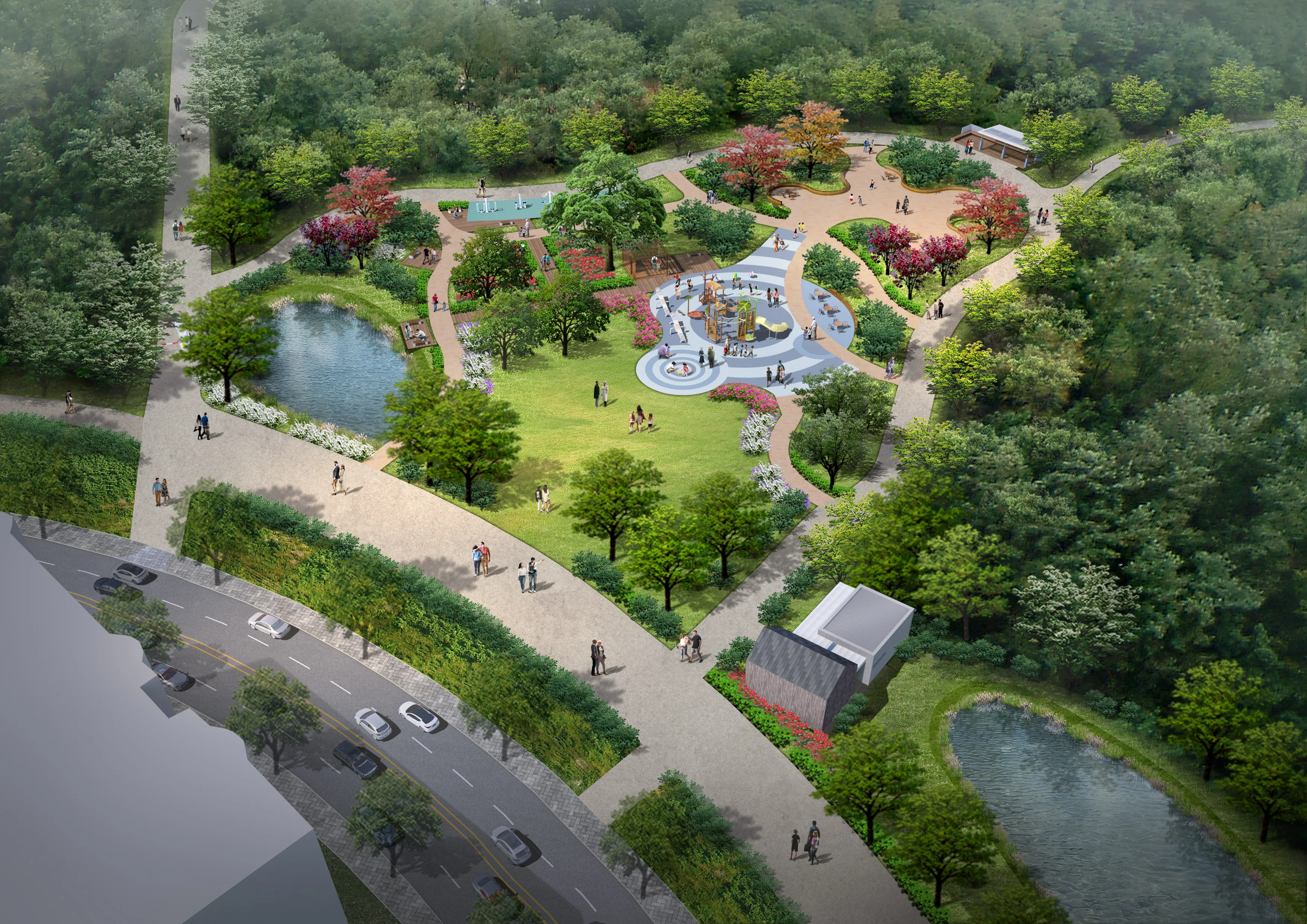 중앙공원 인근 주민들을 위해 조성되는 ‘마을 숲’ 예상도.
빛고을중앙공원개발 제공