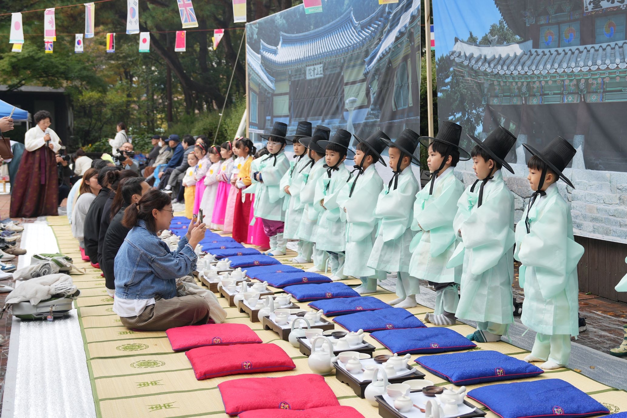 지난해 열린 서울 중랑구 차 예절 발표회 모습. 중랑구 제공