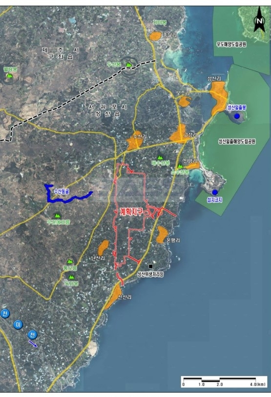 제주 제2공항 부지 위치도. 제주도 제공