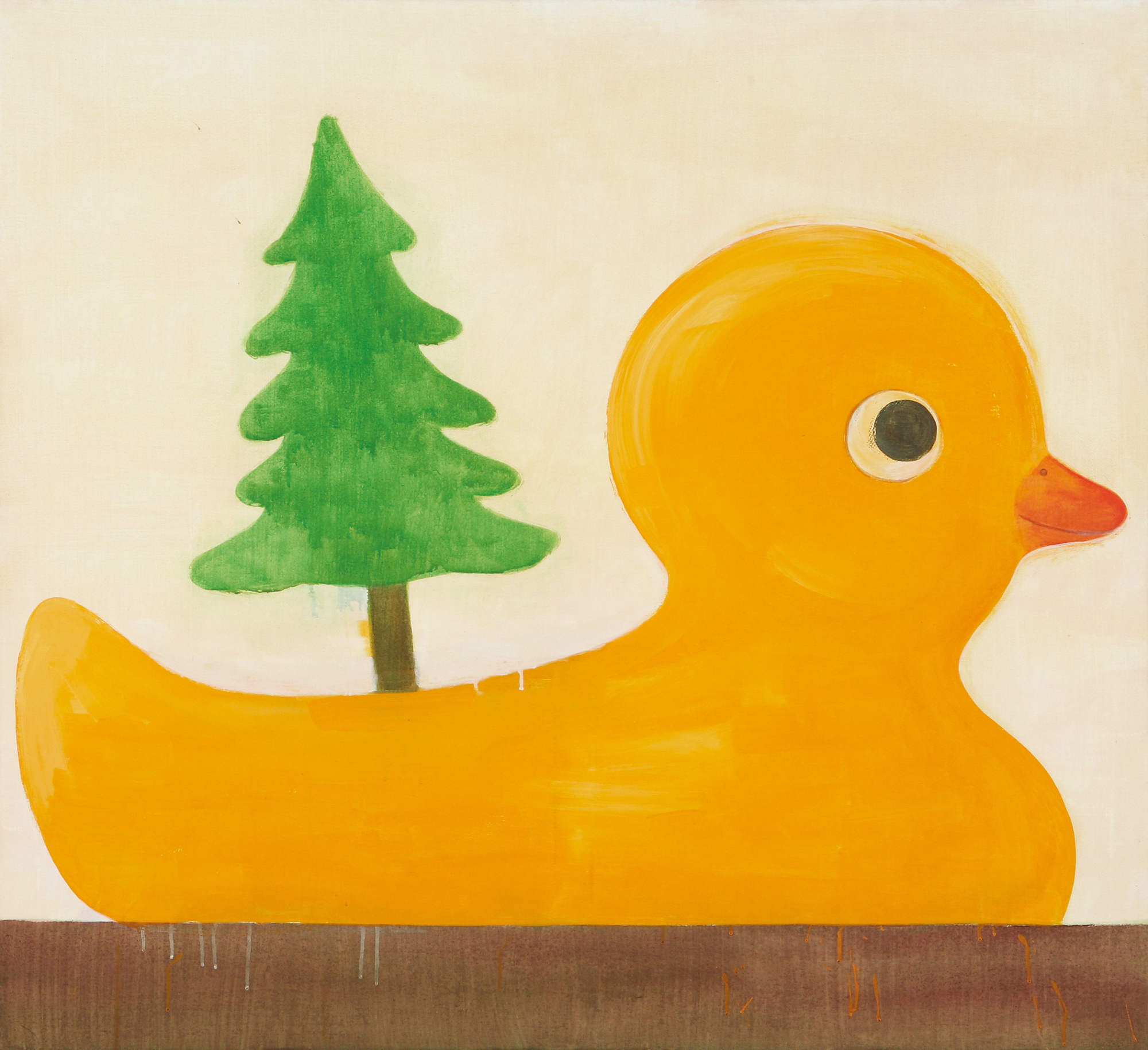 Lot. 51, 요시토모 나라, 1959 - , Japanese, [Duckling, the Tannenbaum Ambassador, acrylic on canvas], 110×120cm, 1996. 서울옥션 제공