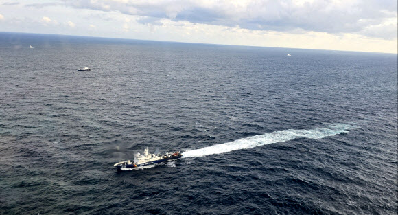 제주 해상 실종 선원 수색하는 해경