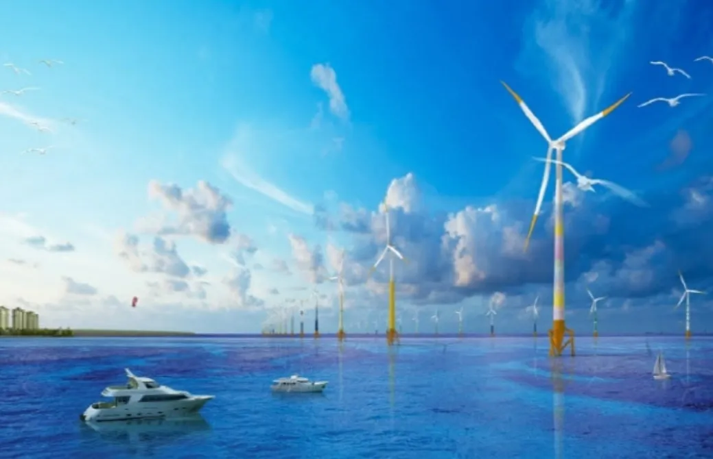 새만금해상풍력단지 조감도. 서울신문DB