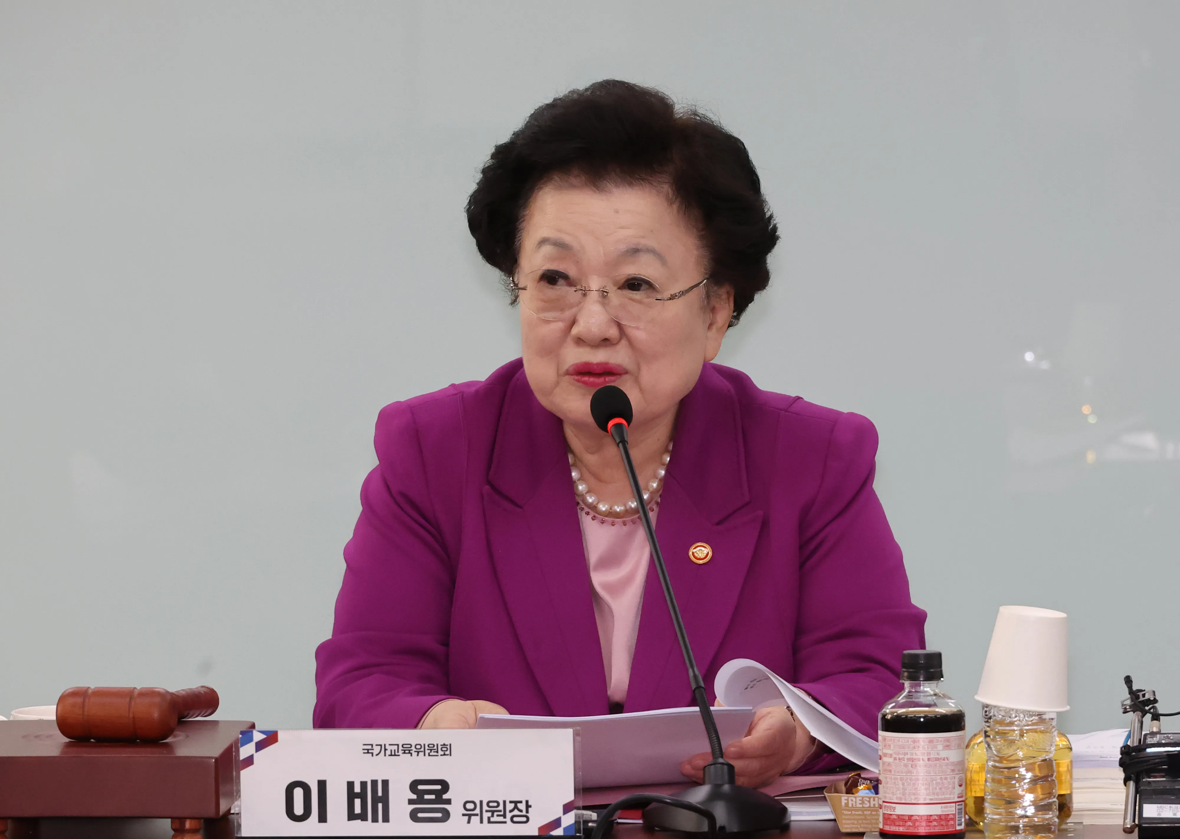 국가교육위원회 제38차 회의 개최  이배용 국가교육위원장이 지난 22일 서울 종로구 정부서울청사에서 열린 제38차 국가교육위원회 회의에서 발언하고 있다. 2024.11.22