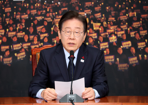 ‘한 총리- 한 대표 담화’ 입장 밝히는 이재명 대표