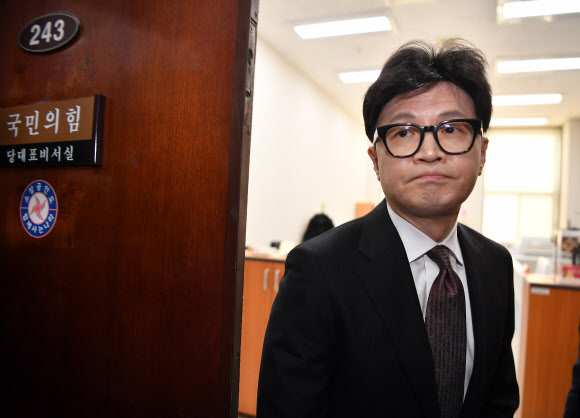 국회 나서는 한동훈 대표