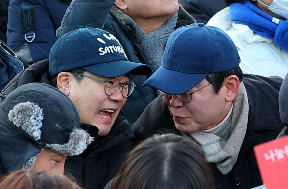 촛불집회 참석한 이재명 대표