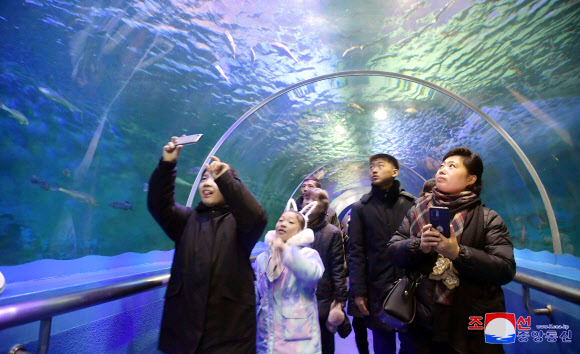 북한이 2025년 새해를 맞아 전국 각지에서 영화 상영, 공연 등 다양한 기념행사를 진행했다고 조선중앙통신이 2일 보도했다. 중앙동물원, 자연박물관, 문수물놀이장 등 주요 문화시설에서는 주민들과 학생들이 새해 첫날을 즐겼다. 2025.1.2 평양 조선중앙통신·연합뉴스