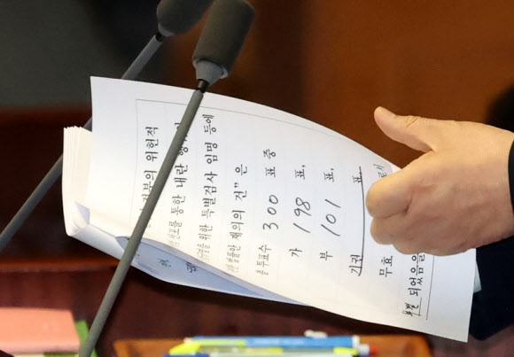 내란 특검법 부결