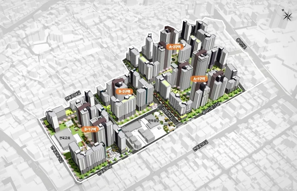 서울 중랑구 면목본동 63-1번지 일대에 들어서는 모아타운 조감도.
서울시 제공
