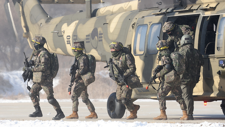 1시단, 혹한기 훈련 공중강습작전 진행