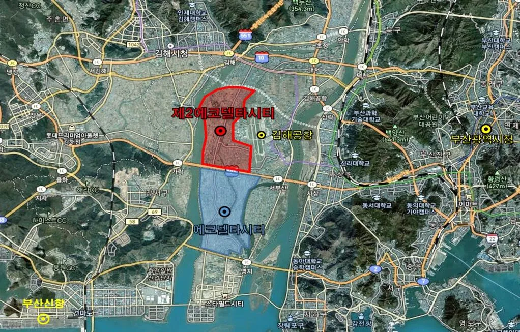 부산 강서구 제2에코델타시티 위치도(부산시제공)