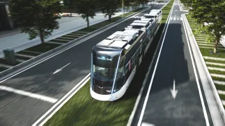 부산도시철도 부산항선 노면철도(트램) 조감도 (부산시 제공)