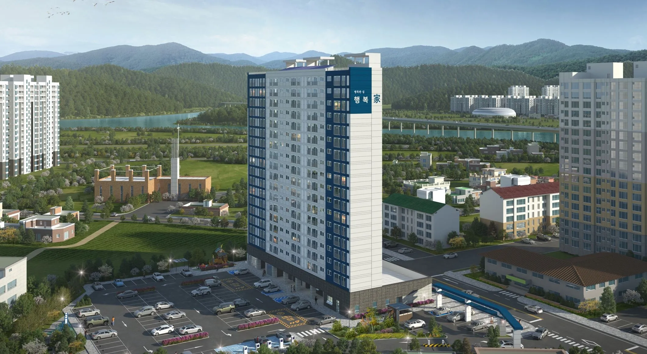 영월군이 영월읍 덕포리에 건설 중인 청년주택 행복가 조감도.
영월군 제공