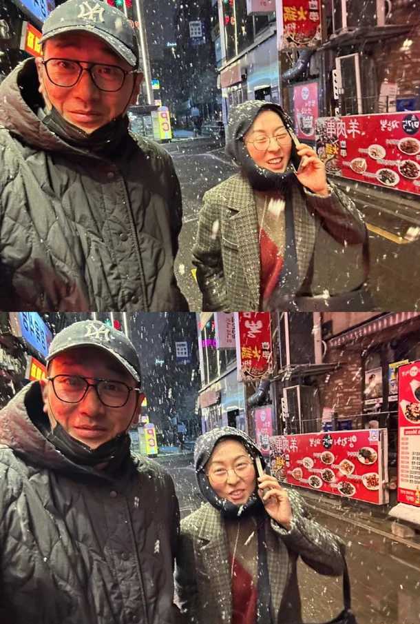 배우 하정우와 강말금. 강말금 SNS