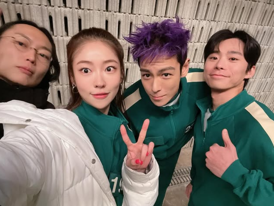 왼쪽부터 ‘오징어 게임 2’에 출연했던 배우 노재원(남규 역), 송지우, 최승현(타노스 역), 강성욱(경수 역). 송지우 개인 인스타그램 캡처