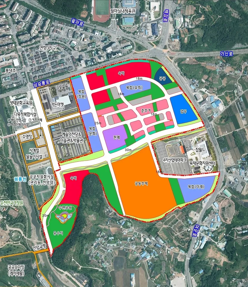 연향들 토지 이용 계획도
