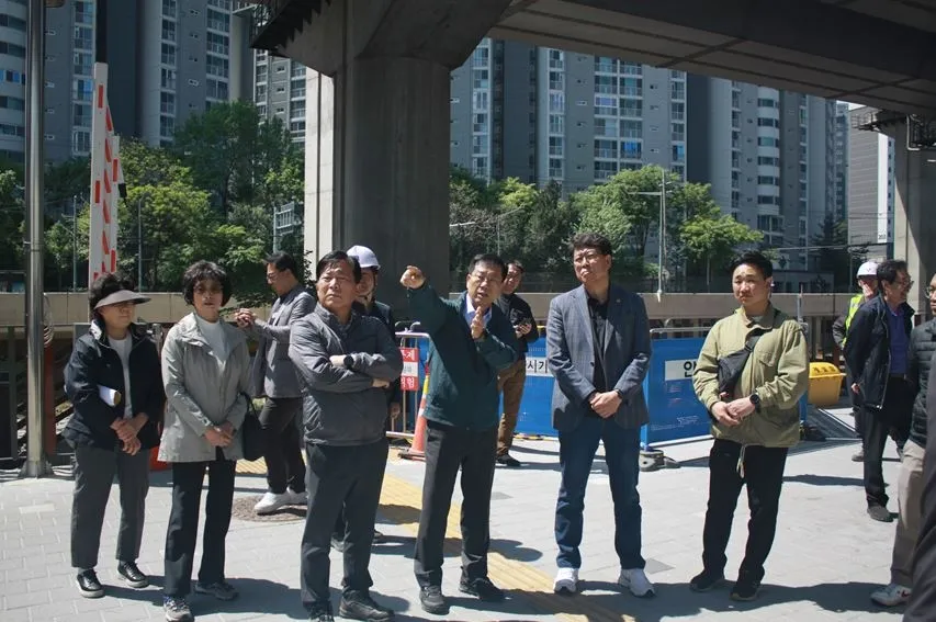 준공 전 주민참여 합동점검(신설 하향램프 하부-장월1교 부근)