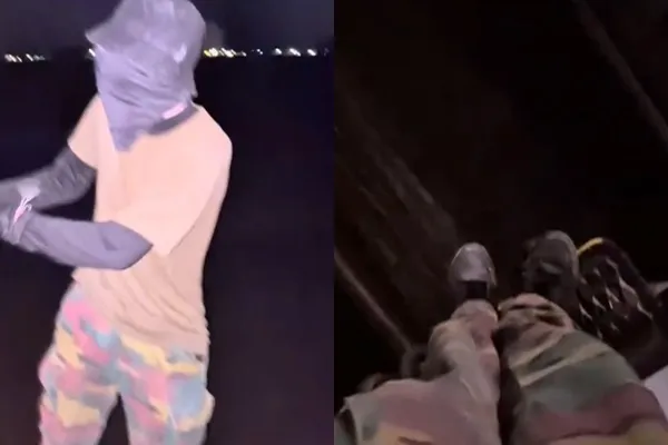 달리는 열차 지붕에 올라타는 이른바 ‘열차 서핑’ 관련 이미지. 기사와 직접적인 관련 없음. 소셜미디어(SNS) 틱톡 캡처