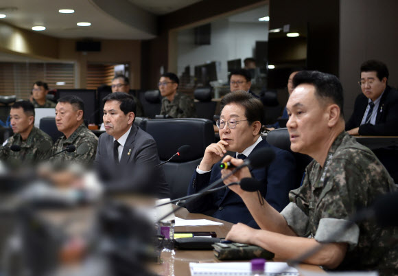 이재명 대통령, 합참 전투통제실 방문