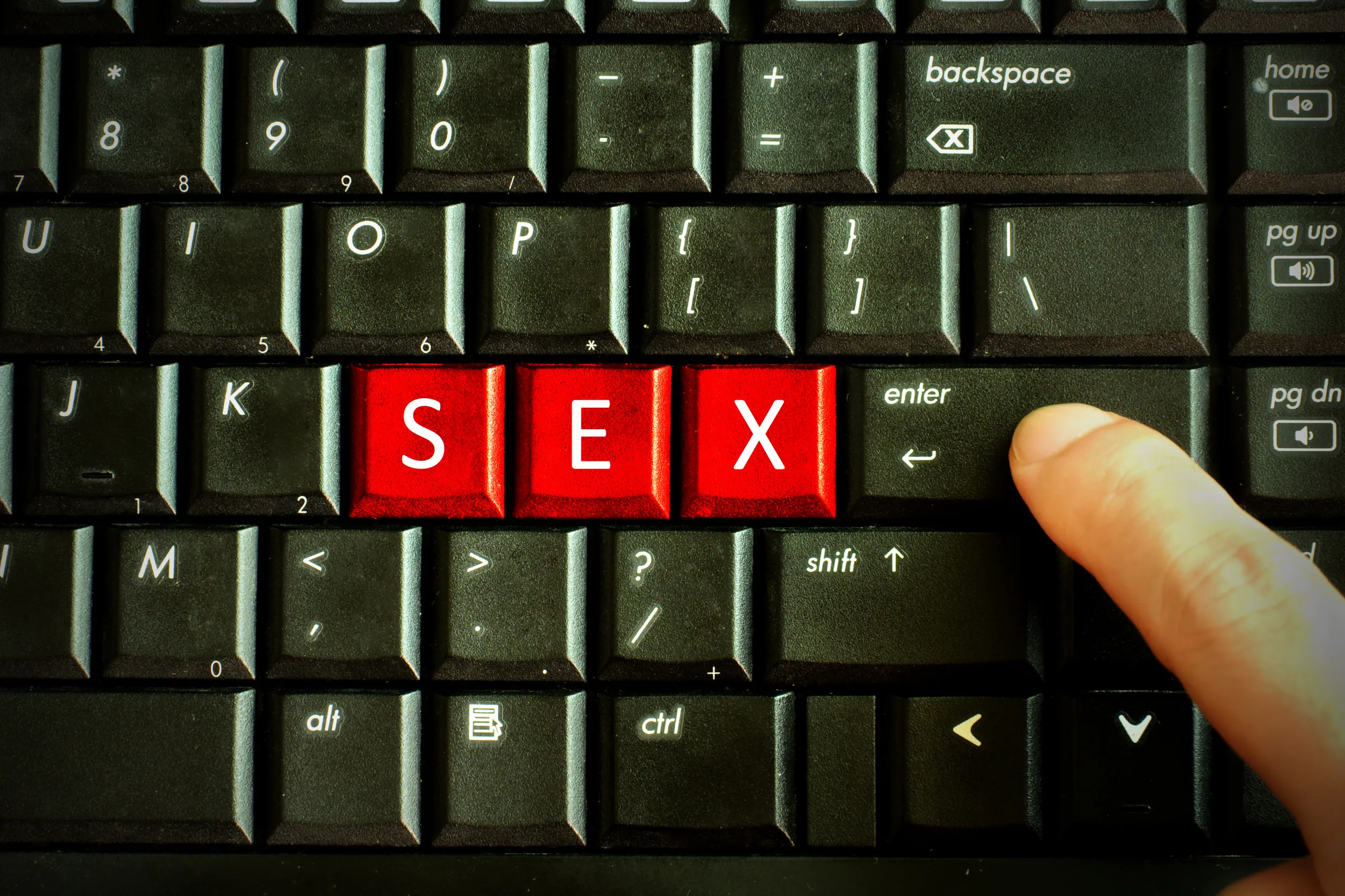 성인용 콘텐츠를 시각화한 이미지. 123RF
