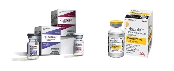 항아밀로이드 신약인 레켐비(왼쪽)과 키썬라. 자료 : 에자이·일라이 릴리