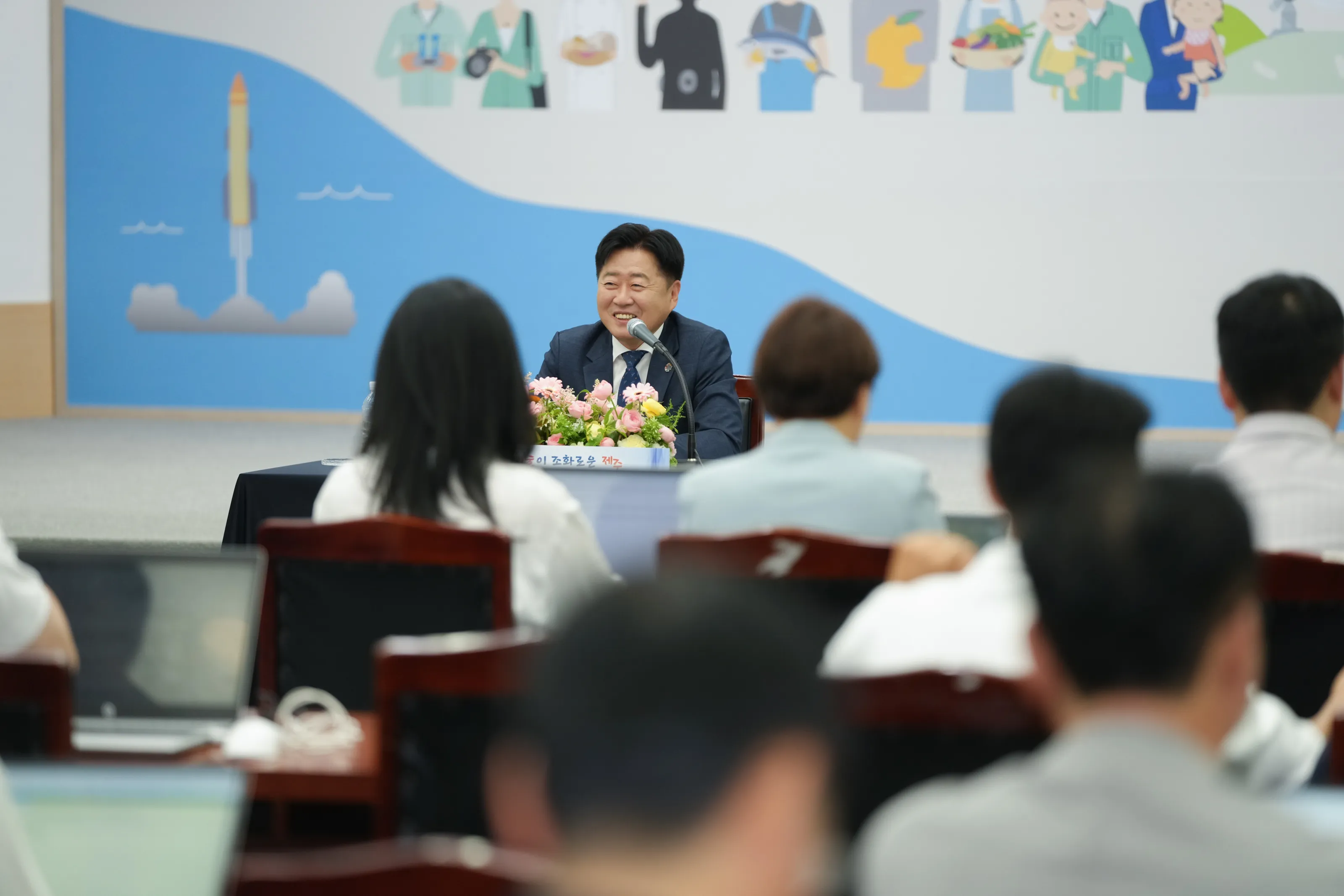 오영훈 제주도지사 취임 3주년 기자회견 모습. 제주도 제공