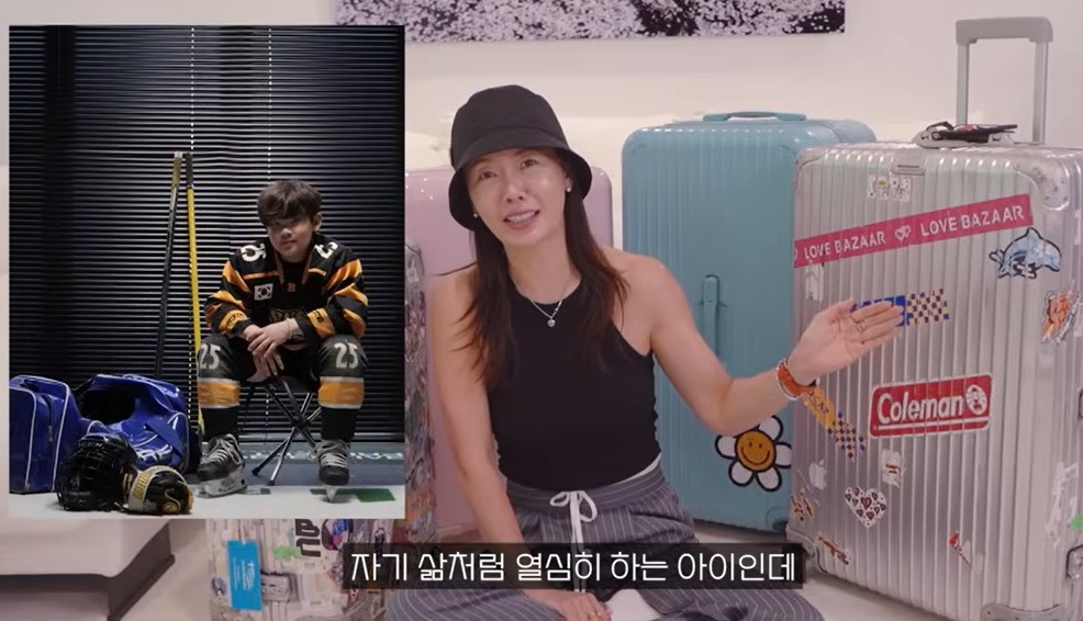방송인 안선영(오른쪽)과 아들. 유튜브 채널 ‘이게 바로 안선영’ 캡처