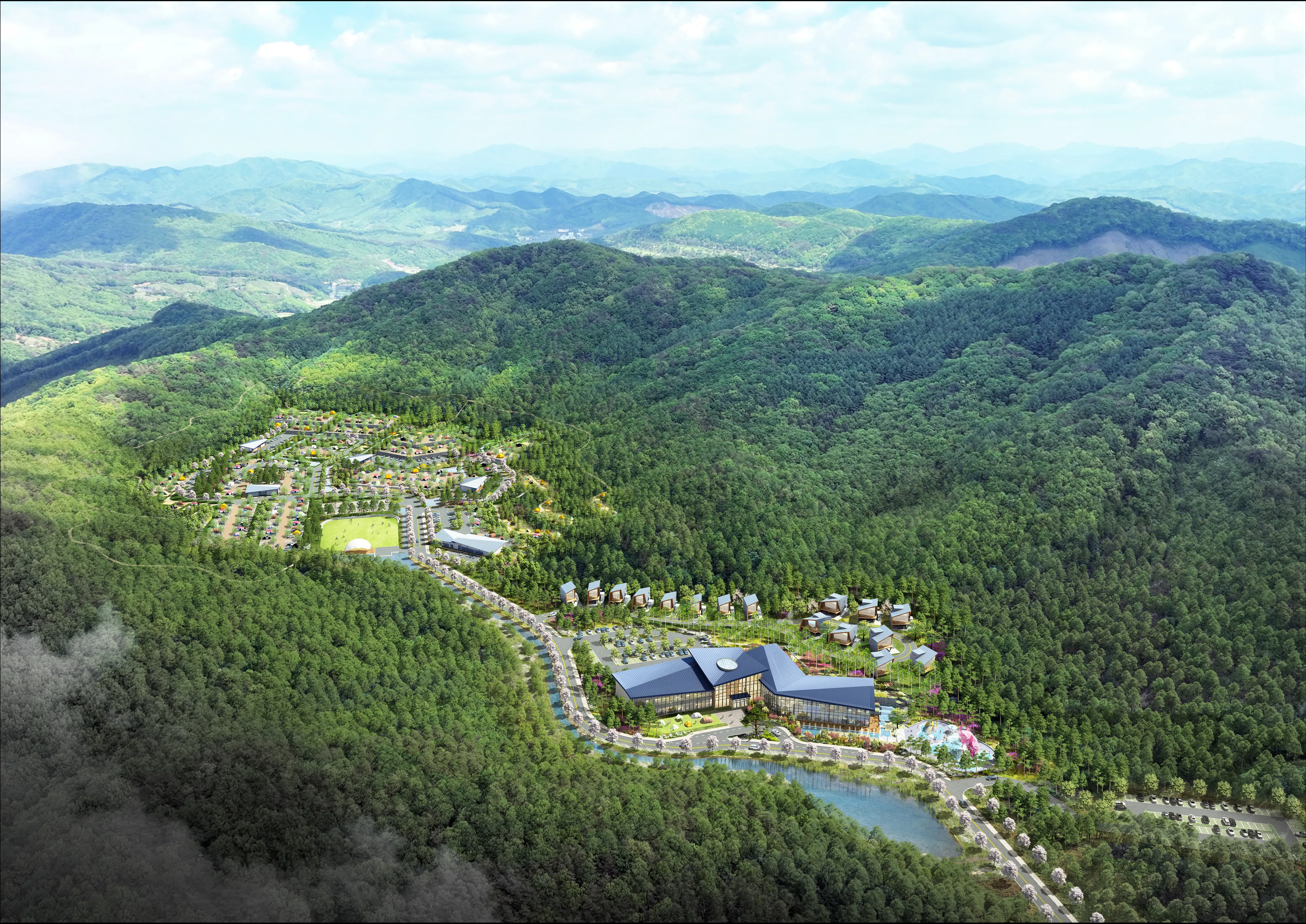 2027년 낭성면 일원에 들어설 코베아 캠핑랜드 조감도.
청주시 제공