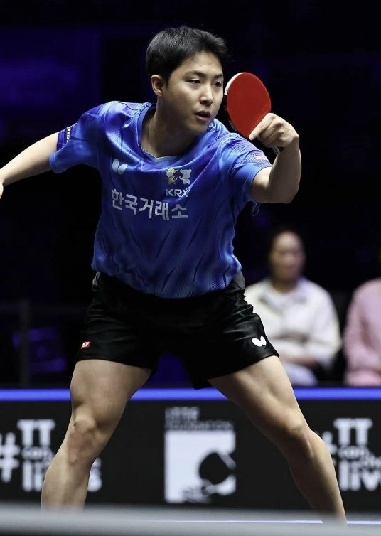 11일(한국시간) 미국 라스베이거스에서 열린 월드테이블테니스(WTT) 미국 스매시에 참가한 임종훈. WTT 소셜미디어 캡처