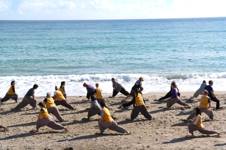 경주 골굴사 야외수련. 골굴사 제공