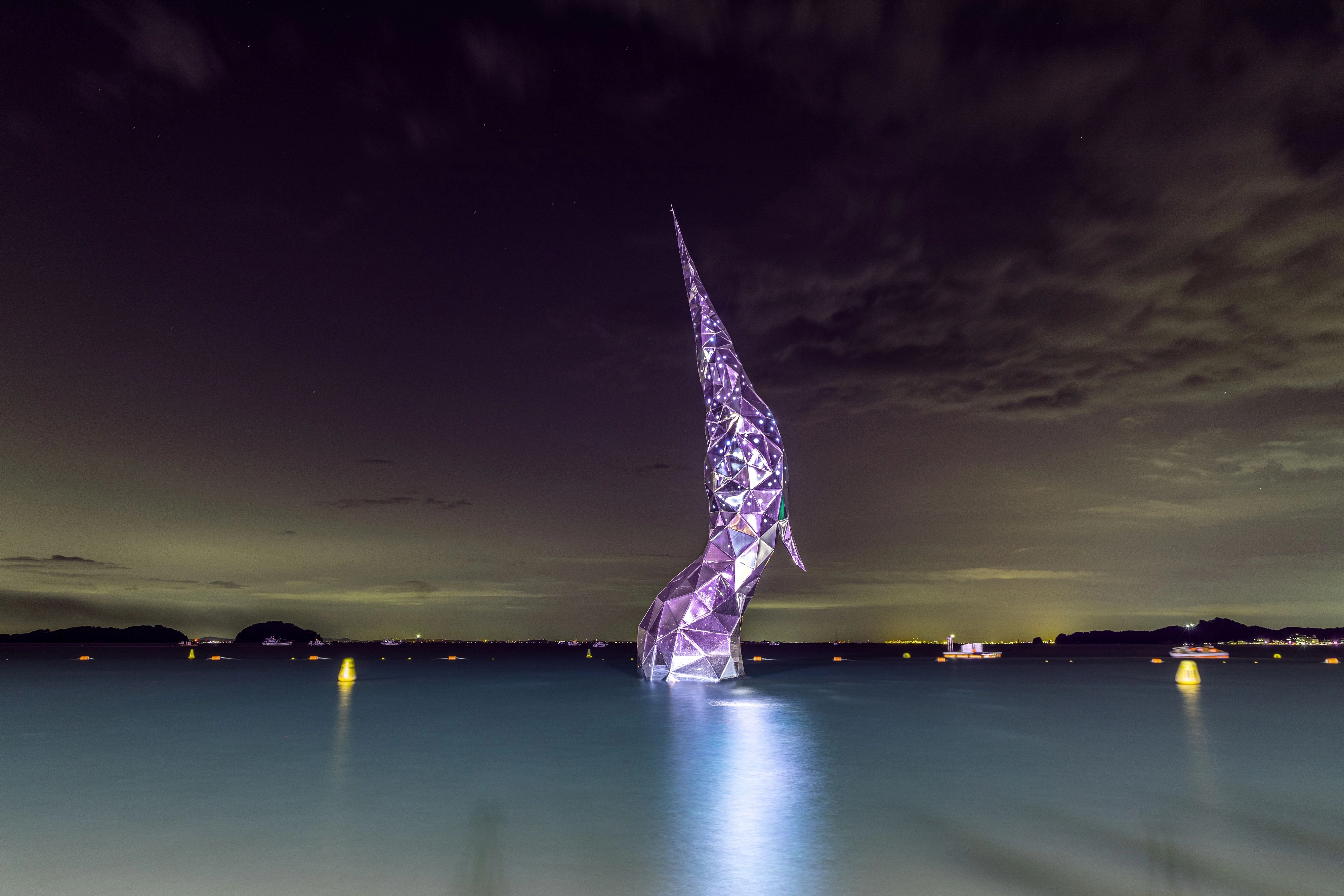 충남 당진 왜목마을 해수욕장 야경. 당진시 제공