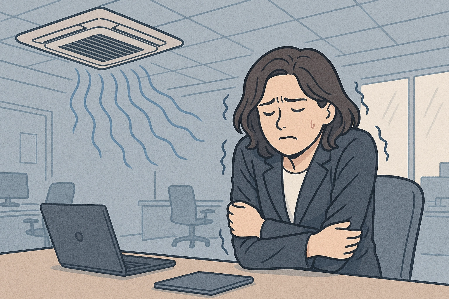 생성형 인공지능(AI) 챗GPT가 그린 ‘냉방병’ 이미지.