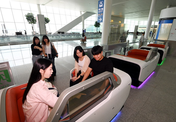 인천공항 자율주행 운송차량 시승