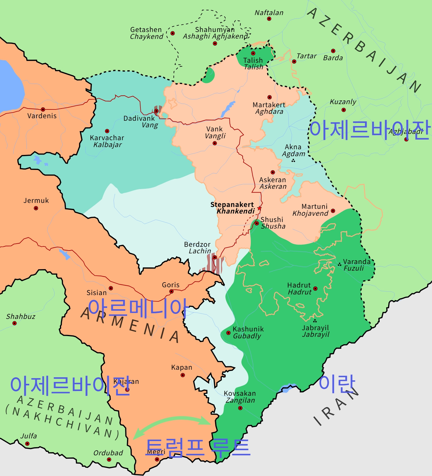 트럼프 루트 지도