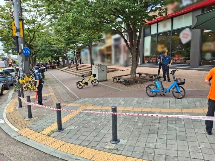 폭발물 신고 현장. 경기도소방재난본부 제공