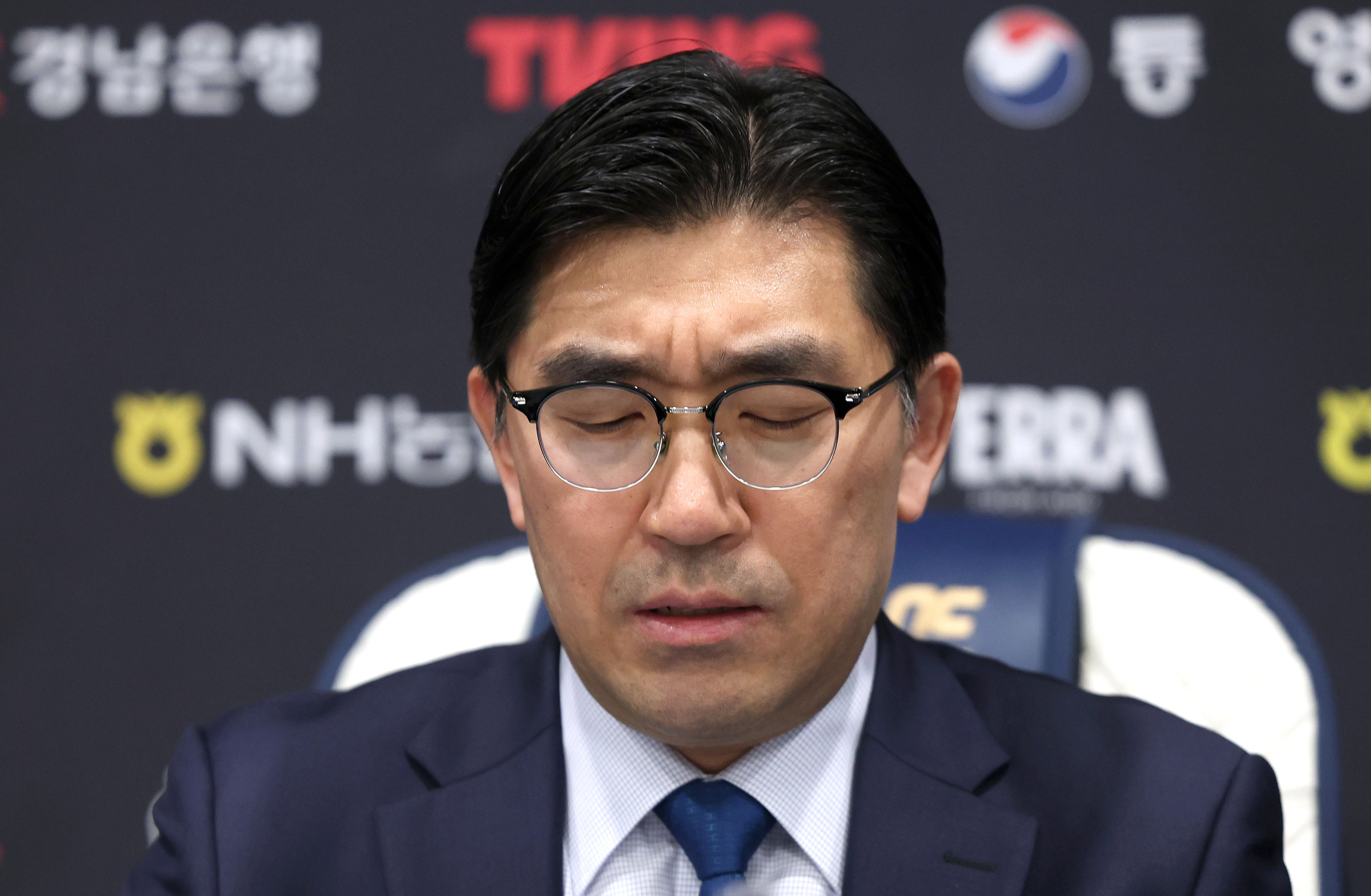 이진만 NC 다이노스 대표가 지난 5월 30일 창원NC파크에서 야구장 재개장 등과 관련한 입장을 밝히고 있다. 창원 연합뉴스