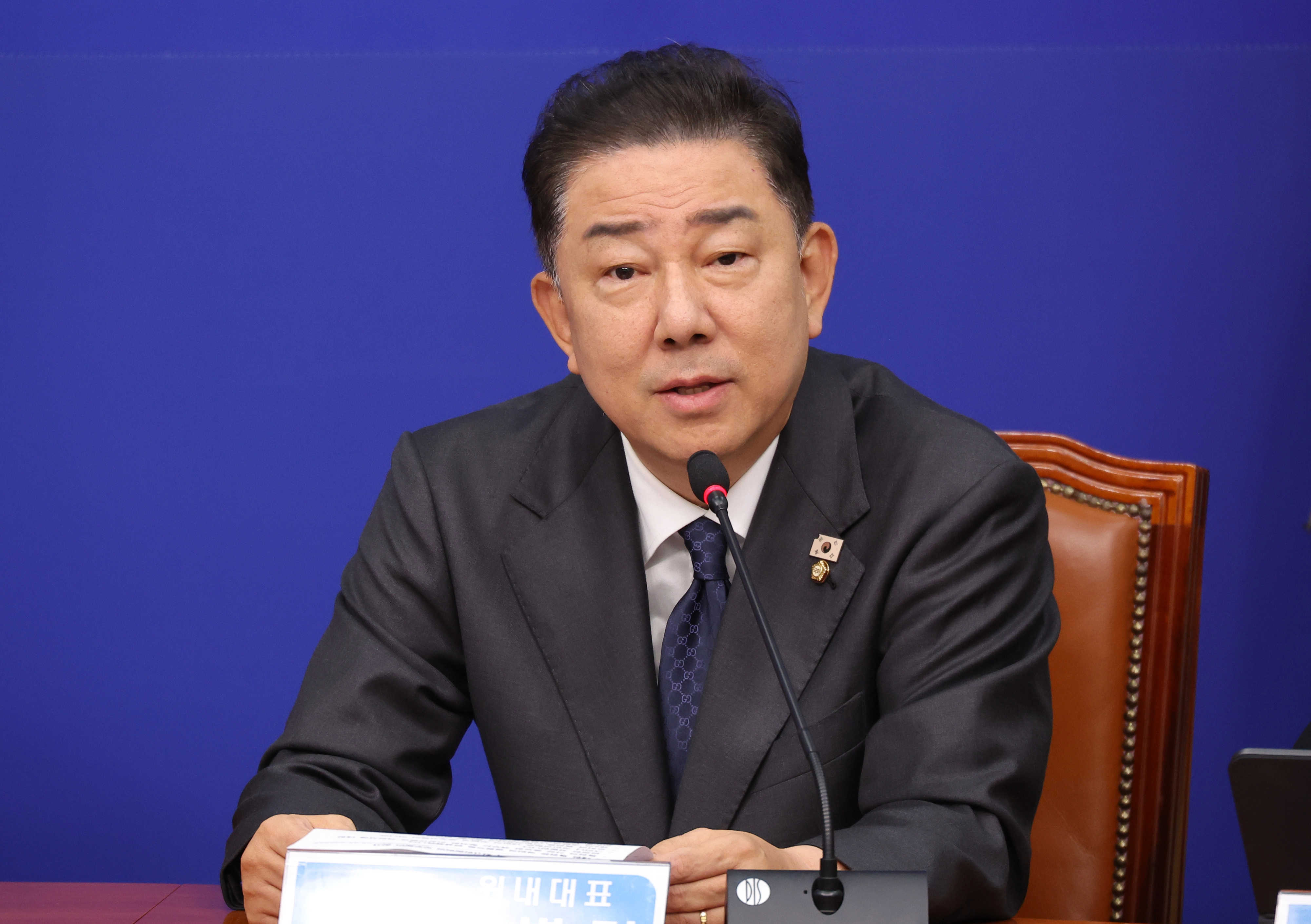 민주당 최고위, 발언하는 김병기 원내대표  더불어민주당 김병기 원내대표가 5일 서울 여의도 국회에서 열린 최고위원회 회의에서 발언하고 있다. 2025.9.5