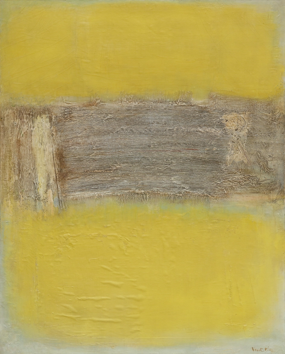 김창열 화백의 제사, Rite, 캔버스에 유채, Oil on canvas, 162x130cm, 1964. 제주도립김창열미술관 제공