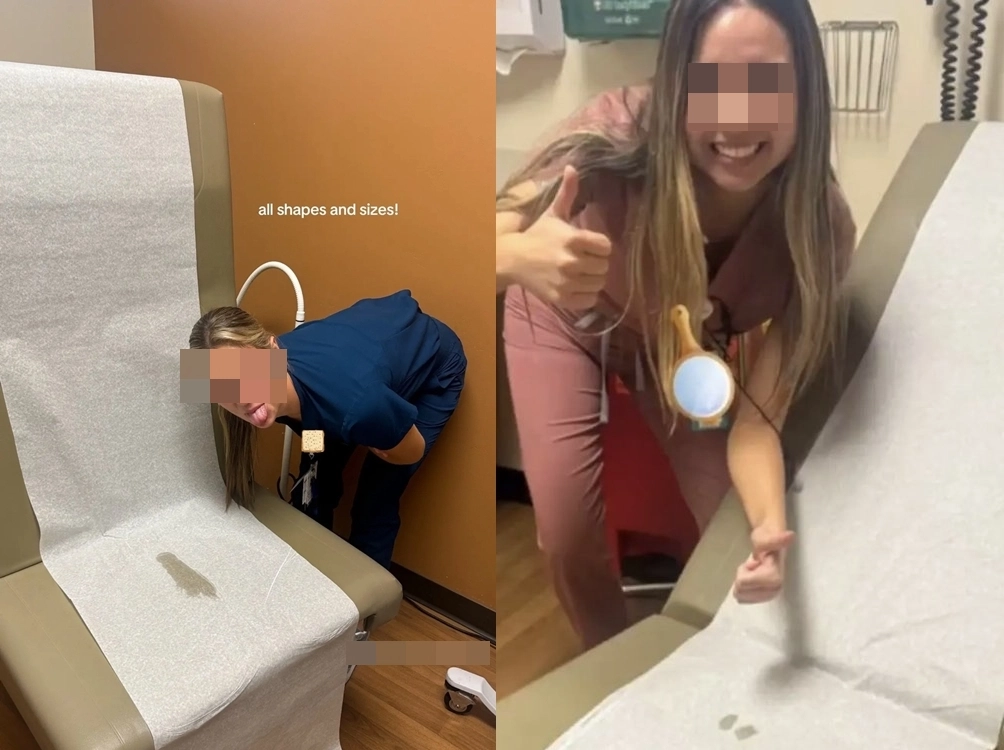 미국의 한 의료 기관 직원들이 환자들이 남긴 것으로 추정되는 체액이 묻은 진찰대에서 혀를 내밀거나 엄지손가락을 치켜드는 등 환자를 조롱하는 사진을 소셜미디어(SNS)에 올려 논란이 됐다. 엑스(X·옛 트위터) 캡처