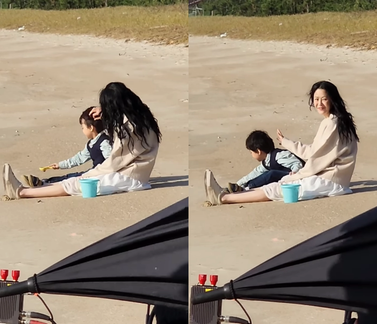 배우 고현정과 아역배우 조세웅. 조세웅 모친 운영 인스타그램 게시물 캡처
