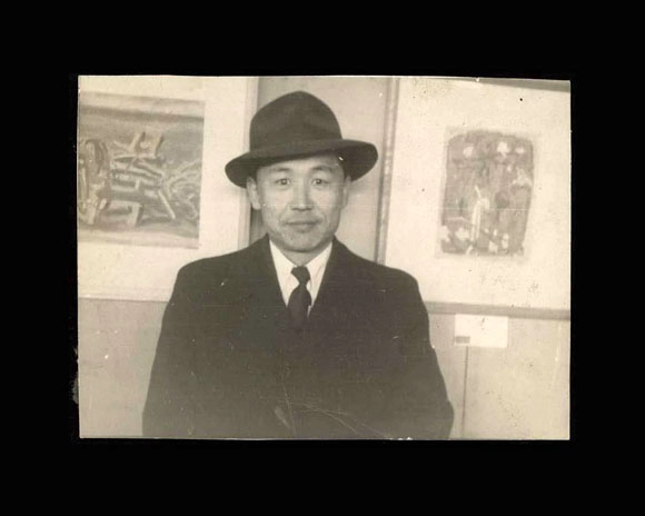 1955년 이중섭 개인전이 열렸던 미도파화랑 전시실 모습. 
이중섭미술관 제공