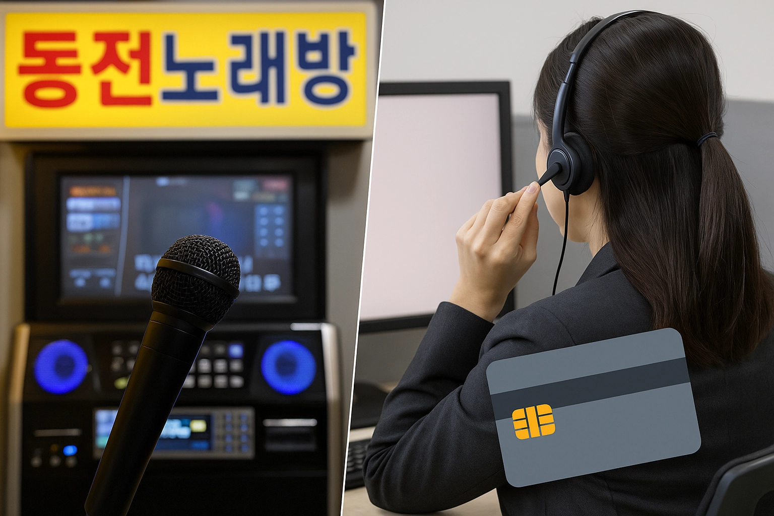 동전노래방, 상담사 AI 이미지.