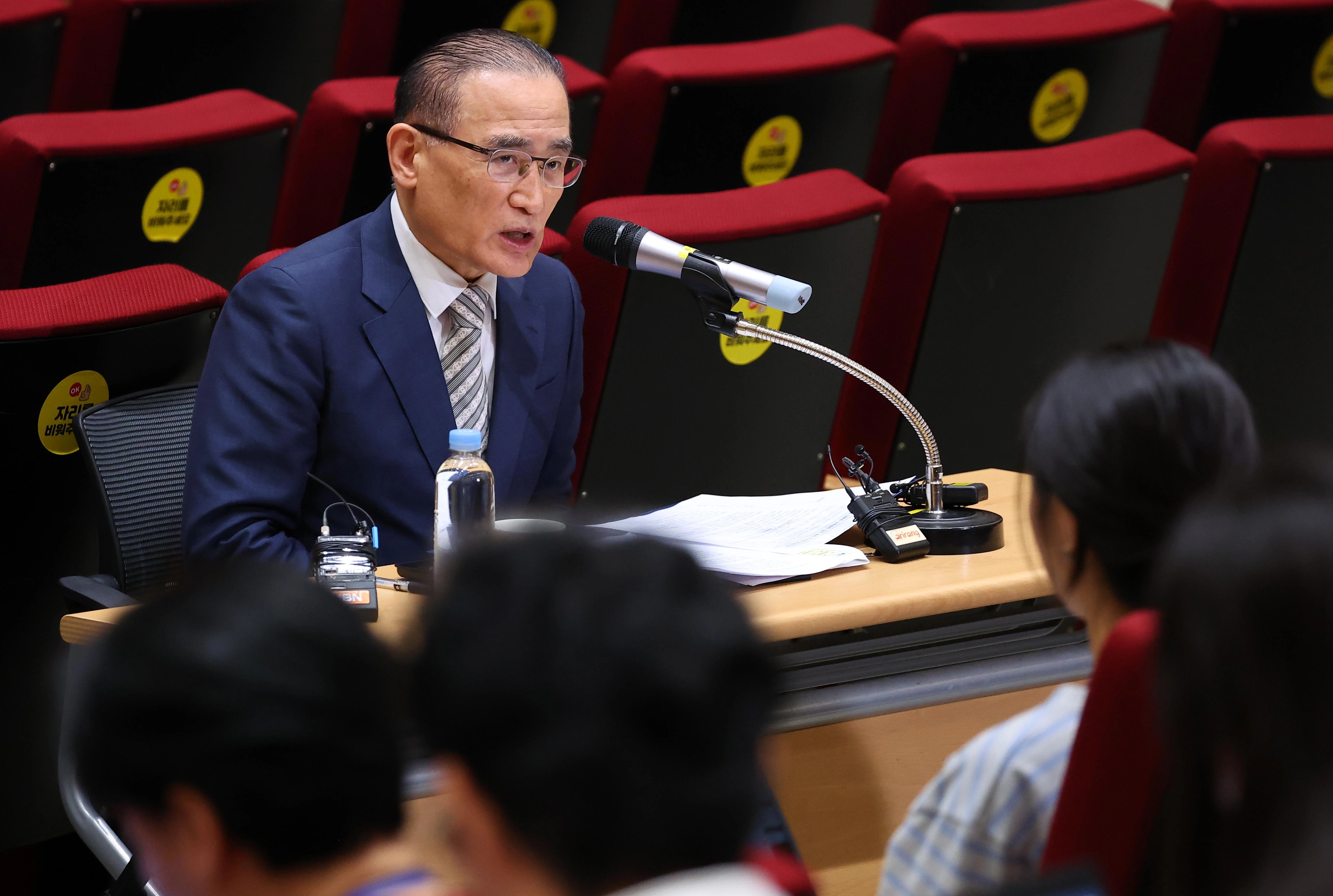 위성락 국가안보실장이 19일 서울 용산 대통령실 청사에서 UN총회 순방 관련 기자간담회를 하고 있다. 뉴시스