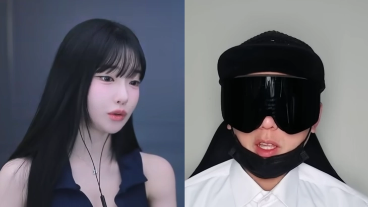 스트리머 과즙세연(왼쪽)과 유튜버 뻑가(오른쪽). 유튜브 갈무리