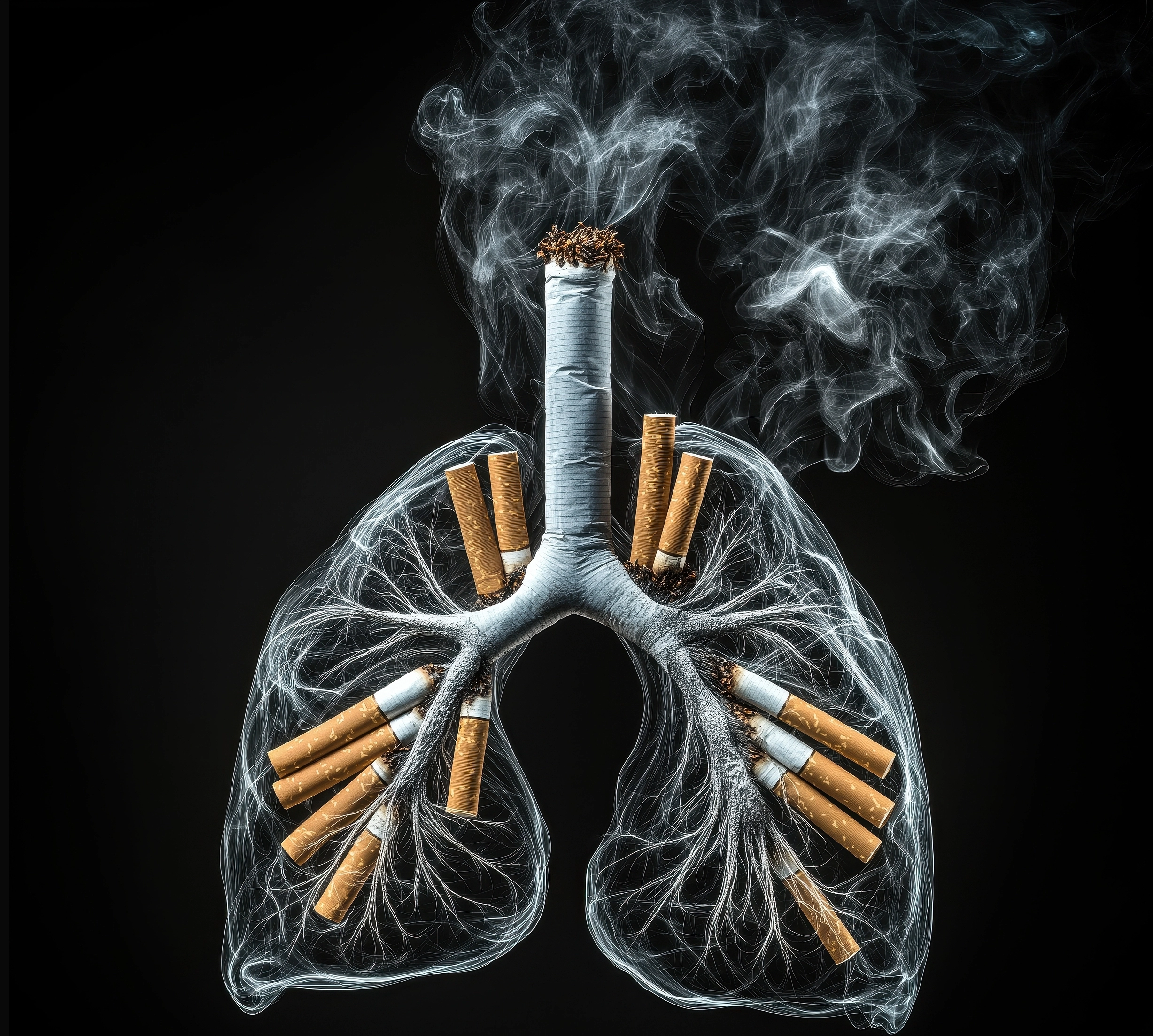 흡연과 폐암. 아이클릭아트