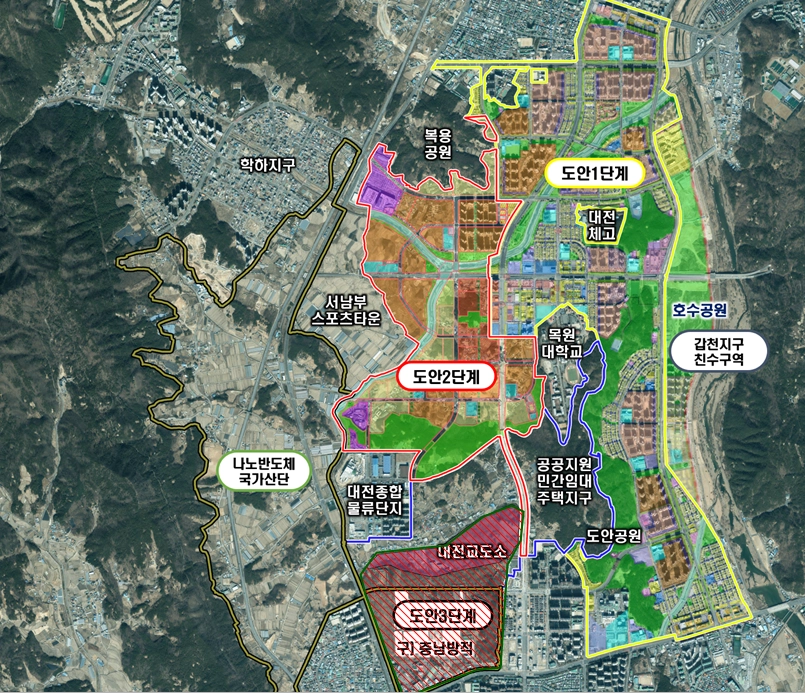 대전교도소 주변 개발 계획도. 대전시 제공