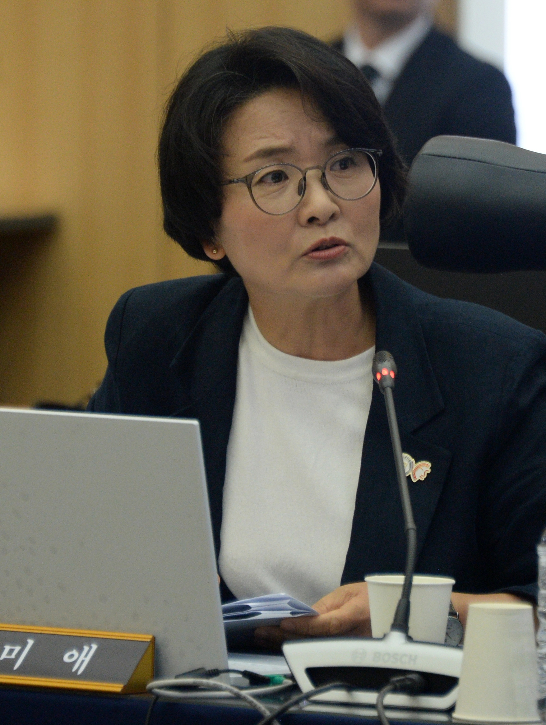 임미애 더불어민주당 국회의원이 17일 전북 전주시 농촌진흥청에서 열린 ‘2025년도 농림축산식품해양수산위원회 국정감사’에 참석해 발언하고 있다. 뉴시스