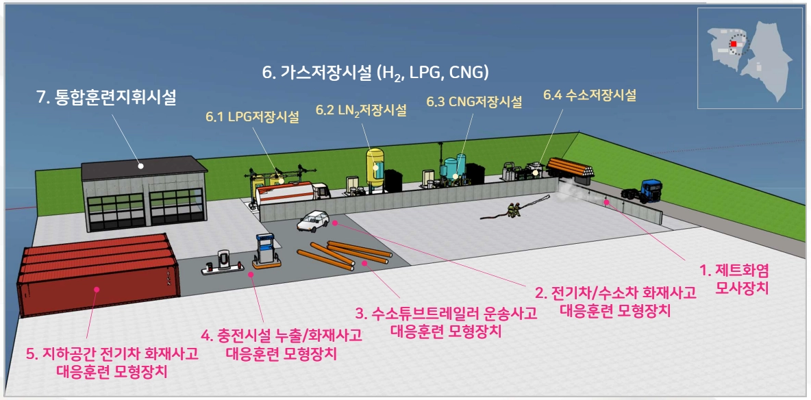 훈련장 시설 배치도. 도 제공