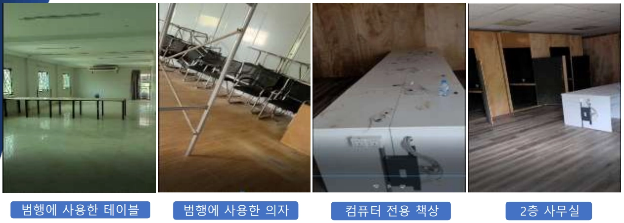 캄보디아 범죄조직이 사용한 건물 내부. 충남경찰청 제공